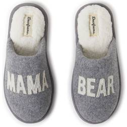 Dearfoams Women's Mama Bear Scuff Slippers Light Heather Gray