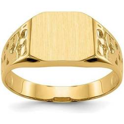 Bagatela Open Back Signet Ring - Gold