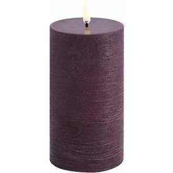 Uyuni Block Light Plum/Rustic LED Candle 15.2cm