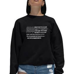 LA Pop Art Women Word Crewneck Sweatshirt Glory Hallelujah