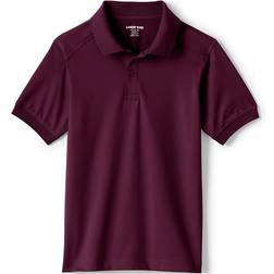 Lands' End Kid's School Uniform Short Sleeve Rapid Dry Polo Shirt - Burgundy