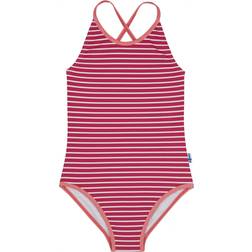 Finkid Kid's Uimapuku Beach Swimsuit - Raspberry/Terra Cotta