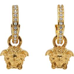 Versace La Medusa Hoop Earrings - Gold/Transparent