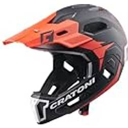 Cratoni Unisex Adult C-Maniac Bicycle Helmet, Black/Red, 58-61