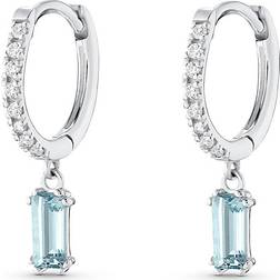 Christ Earrings - White Gold/Topaz/Diamond