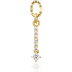 Sif Jakobs White Zirconia Circolo Lungo Earring Charm SJ-CH2373-CZ-YG