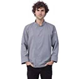 Chef Works Hartford Grey Long Sleeve Jacket Each