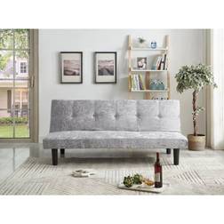 Comfy Living Single Crush Velvet Silver Sofa 165cm 2 Seater