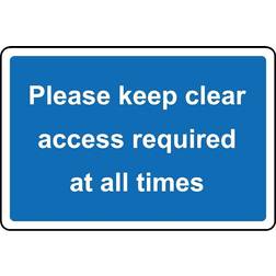 KPCM Display Ltd Please Keep Clear Access Required at All Times 200x150mm