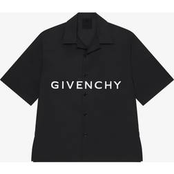 Givenchy Boxy-Fit Logo Camp Shirt - Black
