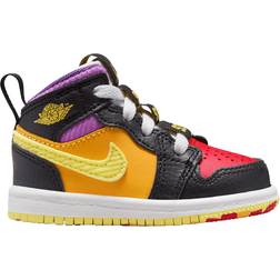 Nike Air Jordan 1 Mid SS TD - Black/Opti Yellow/University Red/Light Ultramarine/Sundial/Baltic Blue