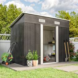 LivingAndHome Metal Garden Storage Shed 238cm