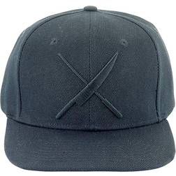 Mercer Culinary Black 6-Panel Snapback Hat with Black Logo