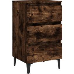 vidaXL 813140 Smoked Oak Bedside Table 35x40cm