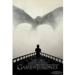 Game of Thrones A Lion & A Dragon Black Poster 61x91.5cm