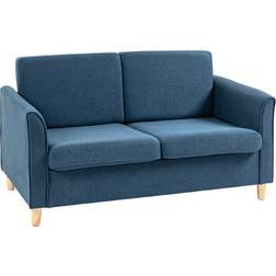 Homcom Double Seat Blue Sofa 141cm 2 Seater
