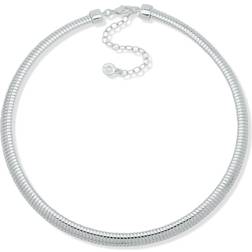 Anne Klein Omega Chain Collar Necklace - Silver