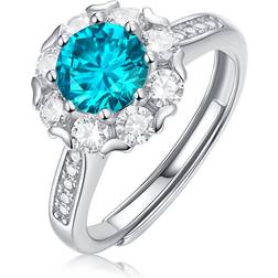 Stella Valentino Stella Valentino Promise Birthstone Ring - Silver/Topaz/Transparent