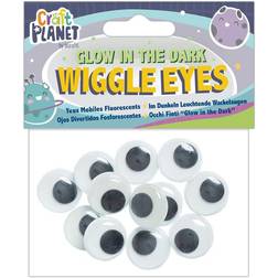 Craft Planet Glow in The Dark Wiggle Eyes 12pcs