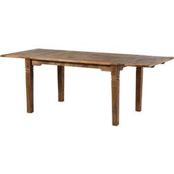 Massivmoebel24 Rodez Oiled Dark Brown Dining Table 90x220cm