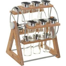 Dunelm Bamboo 15 Wheel Spice Rack