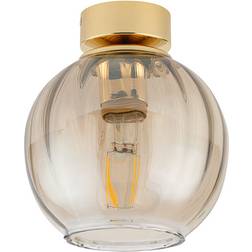 Euluna Devi Amber Ceiling Flush Light 18cm