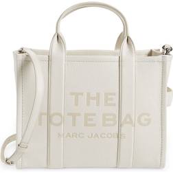 Marc Jacobs The Leather Medium Tote Bag - Cotton/Silver