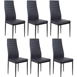 Kosy Koala Padded Black Kitchen Chair 96cm 6pcs