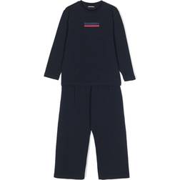 DSquared2 Kids Logo-Print Cotton Pyjama Set - Blue