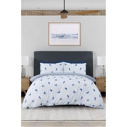 Sleepdown Seashore Duvet Cover White, Blue (200x200cm)
