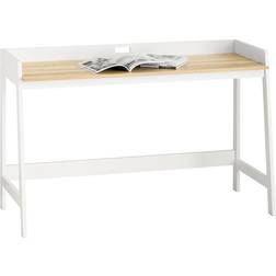 SoBuy FWT41-WN White/Oak Writing Desk 51x125cm