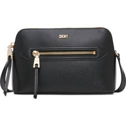 DKNY Chelsea Dome Small Zip-Top Crossbody - Black/Gold