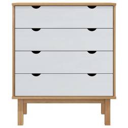 vidaXL Otta Brown/White Chest of Drawer 76.5x90cm