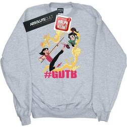 Absolute Cult KId's Wreck It Ralph Mulan & Vanellope Sweatshirt - Grey