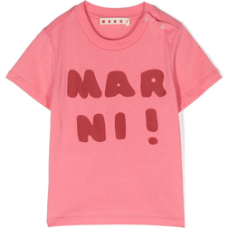 Marni Kid's Logo-Print Cotton T-shirt - Pink