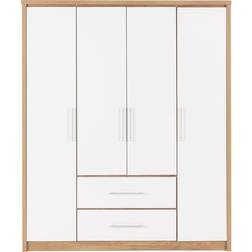 SECONIQUE Seville White Wardrobe 149x180cm