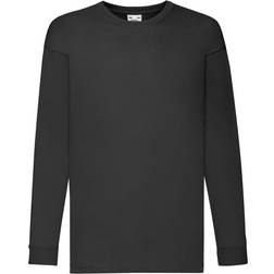 Fruit of the Loom Kid's Valueweight Long Sleeve T-shirt - Black