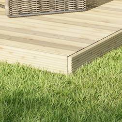 power Timber Decking Kit Handrails on Three Sides - 1.8 x 4.8m