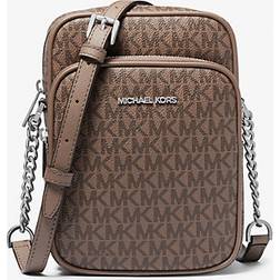 Michael Kors Jet Set Travel Medium Signature Logo Crossbody Bag - Brown