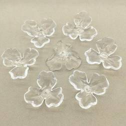 Arrival 100pcs Acrylc Clear Flower Beads For Bracelet Necklace Earrings DIY
