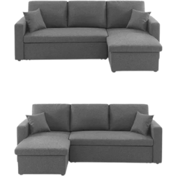 Sweeek Grey Sofa 219cm 3 Seater