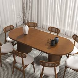 Homary Butterfly Leaf Walnut Dining Table 70x200cm