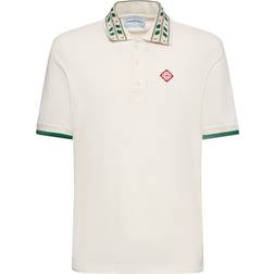 Casablanca Laurel Pique Polo Shirt - Off White