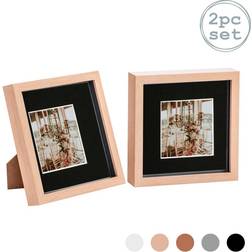 Nicola Spring 3D Box Light Wood/Black Photo Frame 22.5x22.5cm