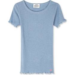 Mads Nørgaard Pointella Trixy Tee - Powder Blue Melange