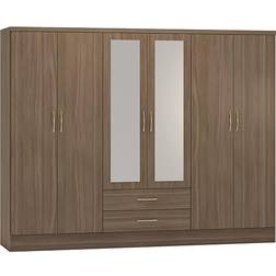 SECONIQUE Nevada Rustic Oak Effect Wardrobe 230x182.5cm