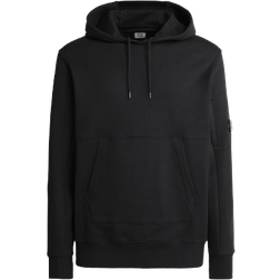 C.P. Company Diagonal Raised Fleece Hoodie - Black