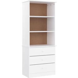 vidaXL Alta White Book Shelf 142cm