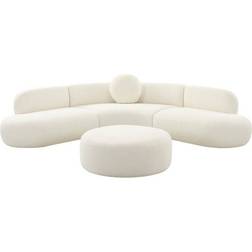 TOV Furniture Broohah Boucle Sectional Cream Sofa 254cm