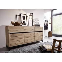 Massivmoebel24 Villanders Oiled Beige Sideboard 175x85cm